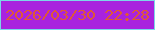 文字の大きさ：1、枠の色：7cd7e8、背景の色：a923de、文字の色：de5936 無料ブログパーツのブログ時計
