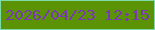 文字の大きさ：5、枠の色：7cdba6、背景の色：5b9305、文字の色：7839b4 無料ブログパーツのブログ時計