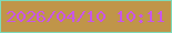 文字の大きさ：4、枠の色：7cdbba、背景の色：c09549、文字の色：c956e7 無料ブログパーツのブログ時計