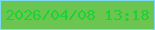 文字の大きさ：3、枠の色：7cdbf5、背景の色：6cc551、文字の色：1cd139 無料ブログパーツのブログ時計