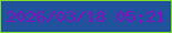 文字の大きさ：4、枠の色：7cdd25、背景の色：20539c、文字の色：860fc2 無料ブログパーツのブログ時計