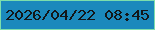 文字の大きさ：1、枠の色：7cdeac、背景の色：1b89bc、文字の色：131619 無料ブログパーツのブログ時計