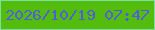 文字の大きさ：5、枠の色：7cdf9d、背景の色：53bc0d、文字の色：505eda 無料ブログパーツのブログ時計