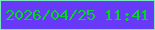 文字の大きさ：1、枠の色：7ce5bd、背景の色：663af7、文字の色：04d627 無料ブログパーツのブログ時計