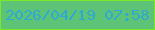文字の大きさ：4、枠の色：7ce726、背景の色：5dc376、文字の色：2fa8d4 無料ブログパーツのブログ時計