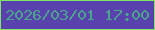 文字の大きさ：4、枠の色：7ce762、背景の色：5941ae、文字の色：4aa68b 無料ブログパーツのブログ時計