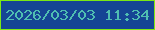 文字の大きさ：5、枠の色：7ce814、背景の色：154594、文字の色：4fbeb1 無料ブログパーツのブログ時計