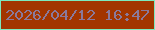 文字の大きさ：3、枠の色：7ce9be、背景の色：a23500、文字の色：8a799c 無料ブログパーツのブログ時計