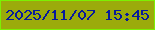 文字の大きさ：2、枠の色：7cf003、背景の色：9bab0b、文字の色：071a9c 無料ブログパーツのブログ時計