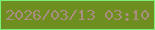 文字の大きさ：3、枠の色：7cf079、背景の色：6e8e1f、文字の色：a88d80 無料ブログパーツのブログ時計