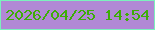 文字の大きさ：1、枠の色：7cf0bd、背景の色：b188d5、文字の色：3dad07 無料ブログパーツのブログ時計