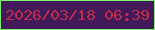 文字の大きさ：3、枠の色：7cf16d、背景の色：411a5a、文字の色：c22b49 無料ブログパーツのブログ時計