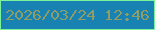 文字の大きさ：5、枠の色：7cf39a、背景の色：1883b2、文字の色：8c9d67 無料ブログパーツのブログ時計