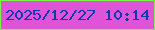 文字の大きさ：3、枠の色：7cf54a、背景の色：df53d9、文字の色：093cae 無料ブログパーツのブログ時計