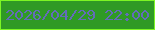 文字の大きさ：2、枠の色：7cf624、背景の色：2f9a25、文字の色：636cb8 無料ブログパーツのブログ時計
