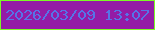 文字の大きさ：5、枠の色：7cfa26、背景の色：941ca6、文字の色：5674e7 無料ブログパーツのブログ時計