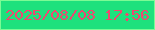 文字の大きさ：2、枠の色：7cfb95、背景の色：1ee17d、文字の色：ef4771 無料ブログパーツのブログ時計