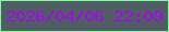 文字の大きさ：3、枠の色：7cfd98、背景の色：505d64、文字の色：a505f1 無料ブログパーツのブログ時計