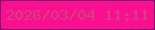 文字の大きさ：5、枠の色：7d006f、背景の色：fa0f90、文字の色：cf447f 無料ブログパーツのブログ時計