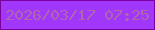 文字の大きさ：4、枠の色：7d019d、背景の色：a037fb、文字の色：b066ad 無料ブログパーツのブログ時計