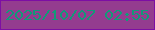 文字の大きさ：4、枠の色：7d0ea4、背景の色：943c8f、文字の色：119a78 無料ブログパーツのブログ時計