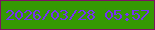 文字の大きさ：4、枠の色：7d1263、背景の色：359903、文字の色：7530f3 無料ブログパーツのブログ時計