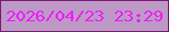 文字の大きさ：1、枠の色：7d1674、背景の色：bd9ac5、文字の色：f019fd 無料ブログパーツのブログ時計