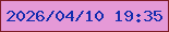 文字の大きさ：3、枠の色：7d1c24、背景の色：e599d7、文字の色：142cae 無料ブログパーツのブログ時計