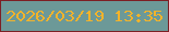 文字の大きさ：4、枠の色：7d1f24、背景の色：6c9998、文字の色：f2b32b 無料ブログパーツのブログ時計