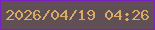 文字の大きさ：4、枠の色：7d20c1、背景の色：605055、文字の色：d8ac65 無料ブログパーツのブログ時計