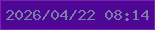 文字の大きさ：2、枠の色：7d21b2、背景の色：4e0694、文字の色：7a7fa8 無料ブログパーツのブログ時計