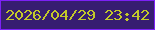 文字の大きさ：2、枠の色：7d21f6、背景の色：371d71、文字の色：c3c92a 無料ブログパーツのブログ時計