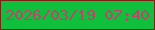 文字の大きさ：4、枠の色：7d2316、背景の色：10bf3b、文字の色：bf436a 無料ブログパーツのブログ時計