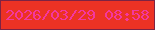 文字の大きさ：3、枠の色：7d2343、背景の色：ec3224、文字の色：f4379f 無料ブログパーツのブログ時計