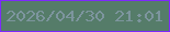 文字の大きさ：2、枠の色：7d29fd、背景の色：557c69、文字の色：7d959e 無料ブログパーツのブログ時計