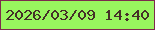 文字の大きさ：1、枠の色：7d2a4d、背景の色：98f55e、文字の色：453028 無料ブログパーツのブログ時計
