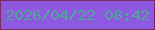 文字の大きさ：2、枠の色：7d2a62、背景の色：8e59e1、文字の色：4da995 無料ブログパーツのブログ時計