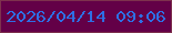 文字の大きさ：3、枠の色：7d314d、背景の色：630047、文字の色：2e6fe5 無料ブログパーツのブログ時計
