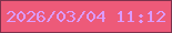 文字の大きさ：1、枠の色：7d324c、背景の色：ed5a79、文字の色：db9bfd 無料ブログパーツのブログ時計