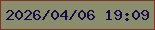 文字の大きさ：2、枠の色：7d3326、背景の色：8b8e6d、文字の色：19094b 無料ブログパーツのブログ時計