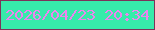 文字の大きさ：1、枠の色：7d3359、背景の色：37ebaa、文字の色：ec85ee 無料ブログパーツのブログ時計