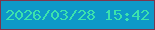 文字の大きさ：1、枠の色：7d354c、背景の色：0d99c8、文字の色：3be2ad 無料ブログパーツのブログ時計