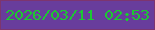 文字の大きさ：1、枠の色：7d356f、背景の色：683d9c、文字の色：1cc832 無料ブログパーツのブログ時計