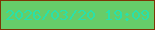 文字の大きさ：2、枠の色：7d3605、背景の色：66cd69、文字の色：29e1aa 無料ブログパーツのブログ時計