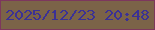 文字の大きさ：3、枠の色：7d375d、背景の色：7b6348、文字の色：3b3195 無料ブログパーツのブログ時計