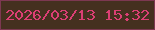 文字の大きさ：3、枠の色：7d3851、背景の色：45301f、文字の色：db3f74 無料ブログパーツのブログ時計