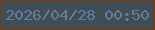 文字の大きさ：5、枠の色：7d390c、背景の色：404d55、文字の色：5e7ea3 無料ブログパーツのブログ時計