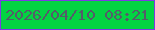 文字の大きさ：3、枠の色：7d3ae4、背景の色：03d442、文字の色：555c69 無料ブログパーツのブログ時計