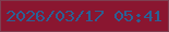 文字の大きさ：5、枠の色：7d3f51、背景の色：8a1630、文字の色：2a6195 無料ブログパーツのブログ時計