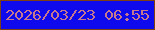 文字の大きさ：1、枠の色：7d4013、背景の色：0f09ed、文字の色：c6798d 無料ブログパーツのブログ時計